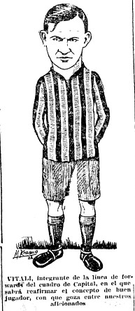 1926 - caricatura jugador vitali diario la argentina