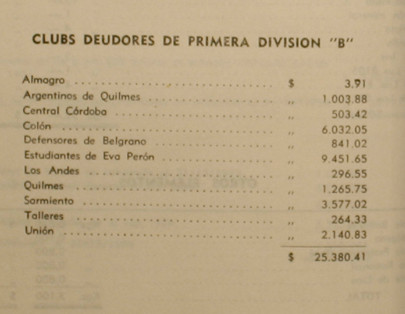 1954 - clubes deudores