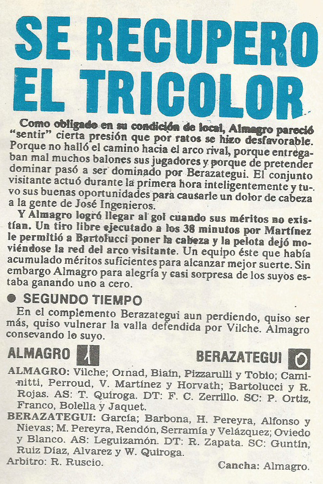 1990 - almagro vs berazategui